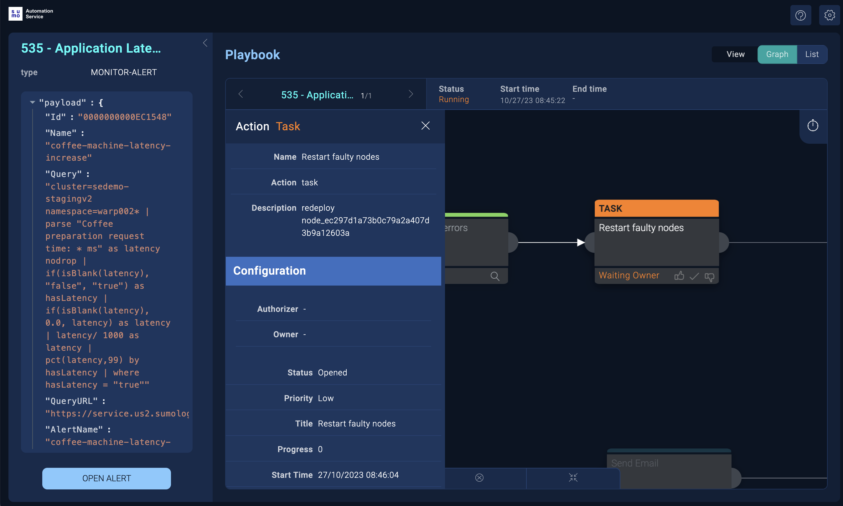 Playbook awaiting user interaction