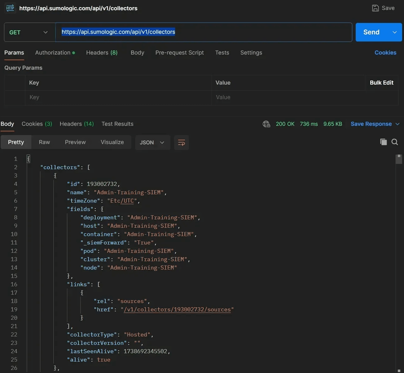 Collectors API