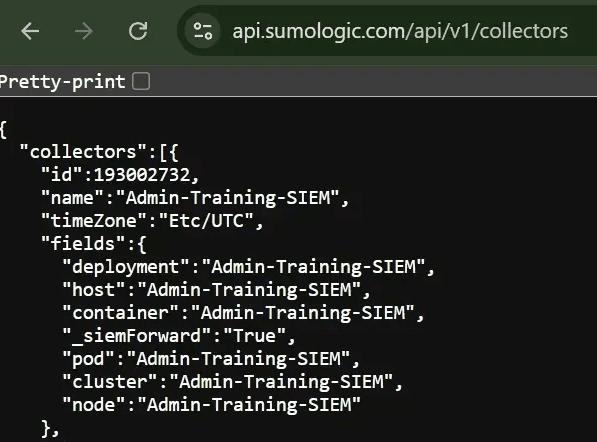 JSON output