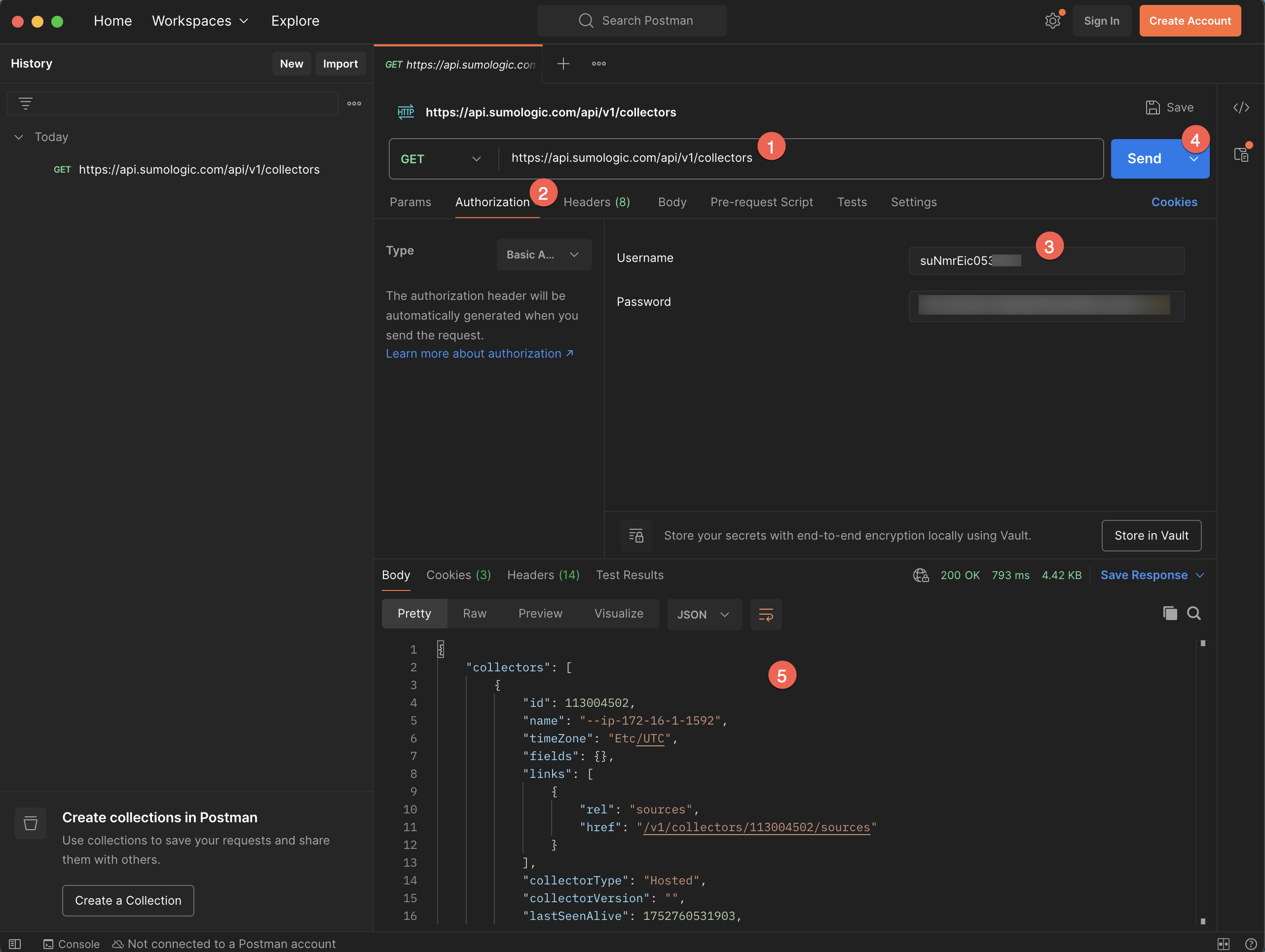 Postman UI