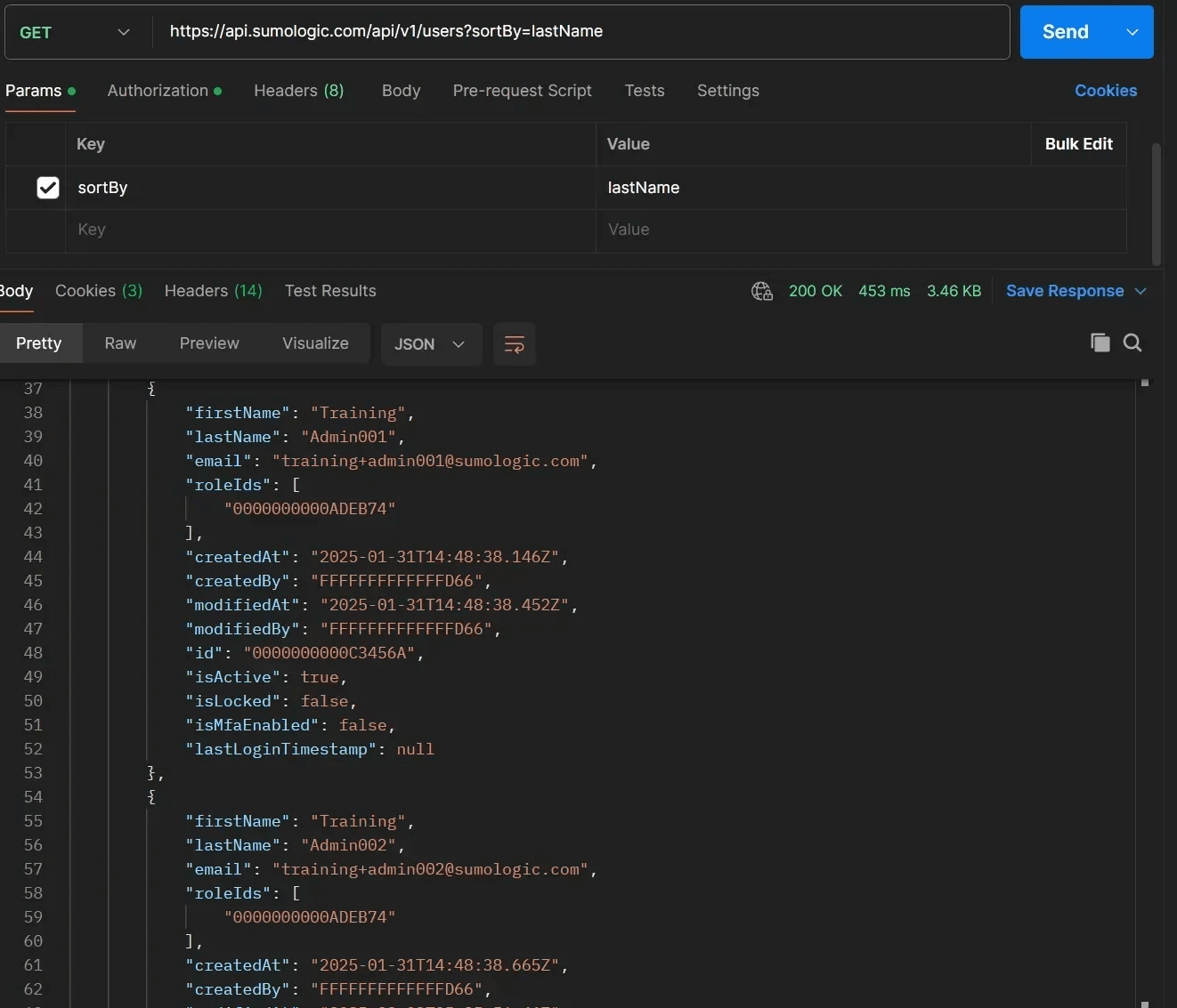 Sort by parameter