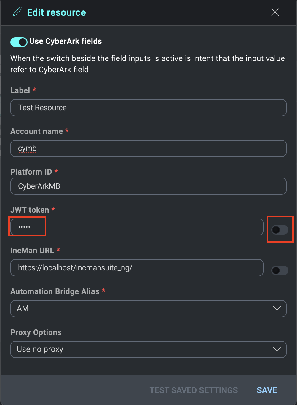 CyberArk fields