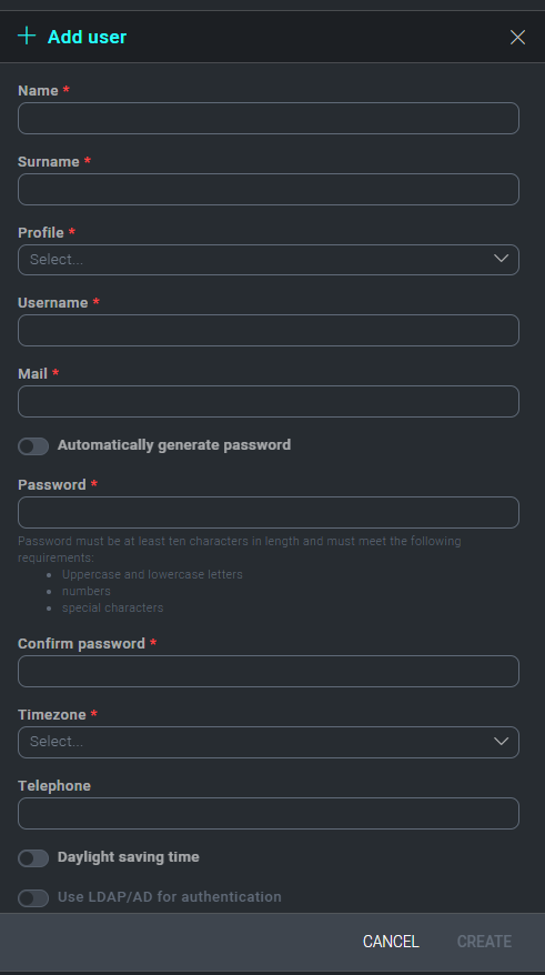 General User Settings