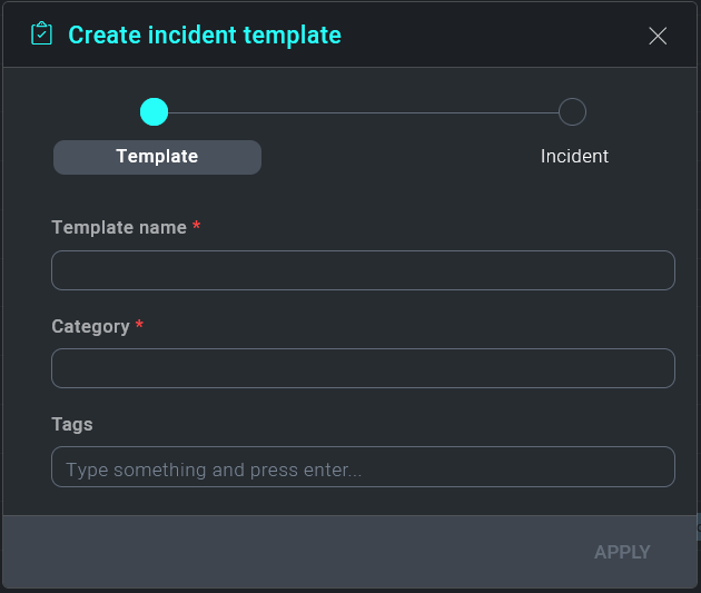 New Incident Template