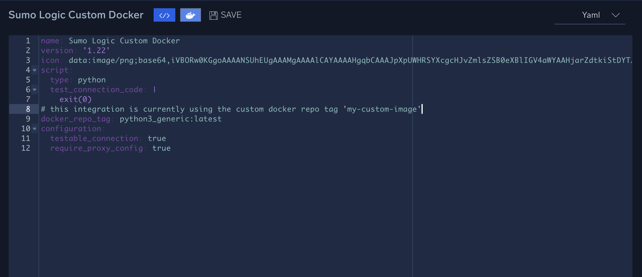 Docker custom image