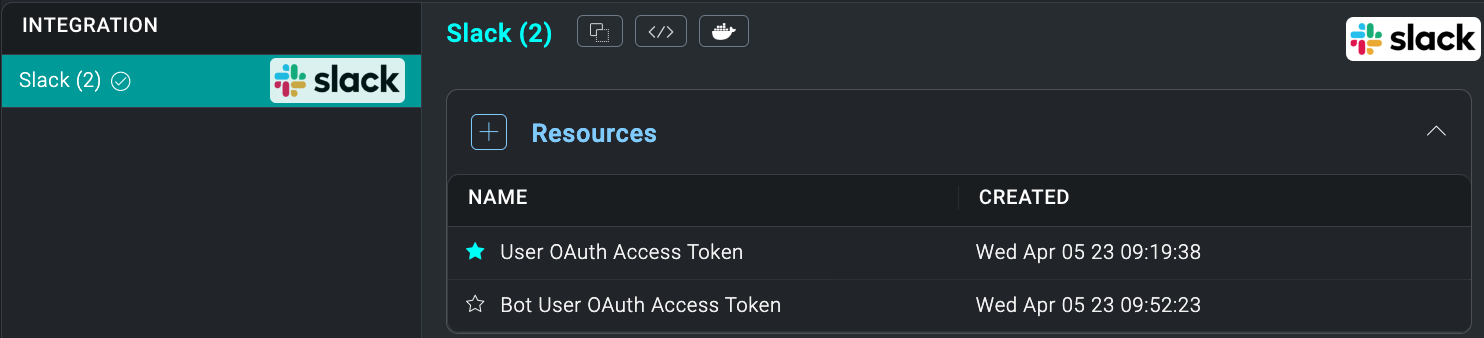 Resources after configuration
