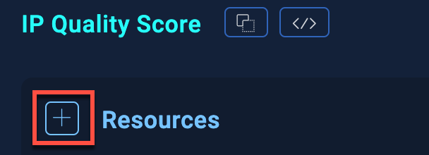 Add resource button