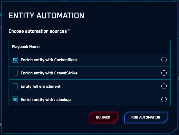 Entity Automation menu with selections