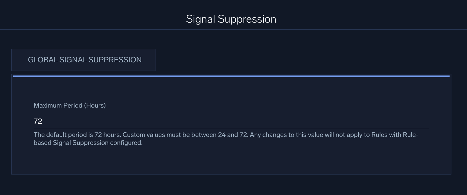 Detection threshold settings