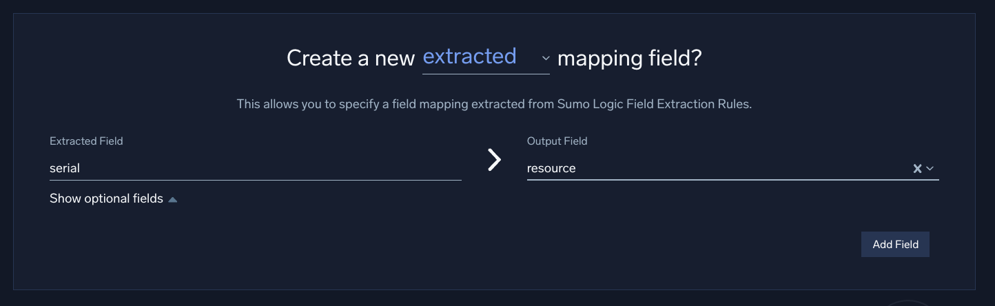 Extracted mapping