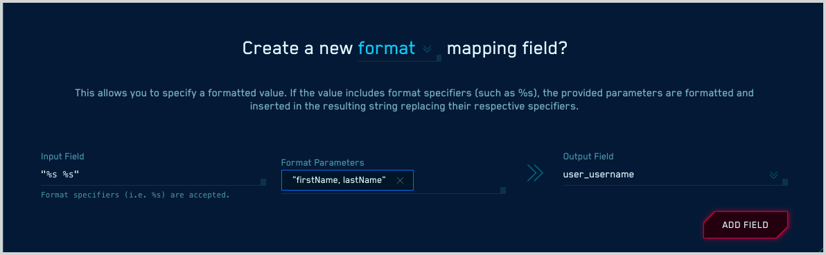 Format mapping