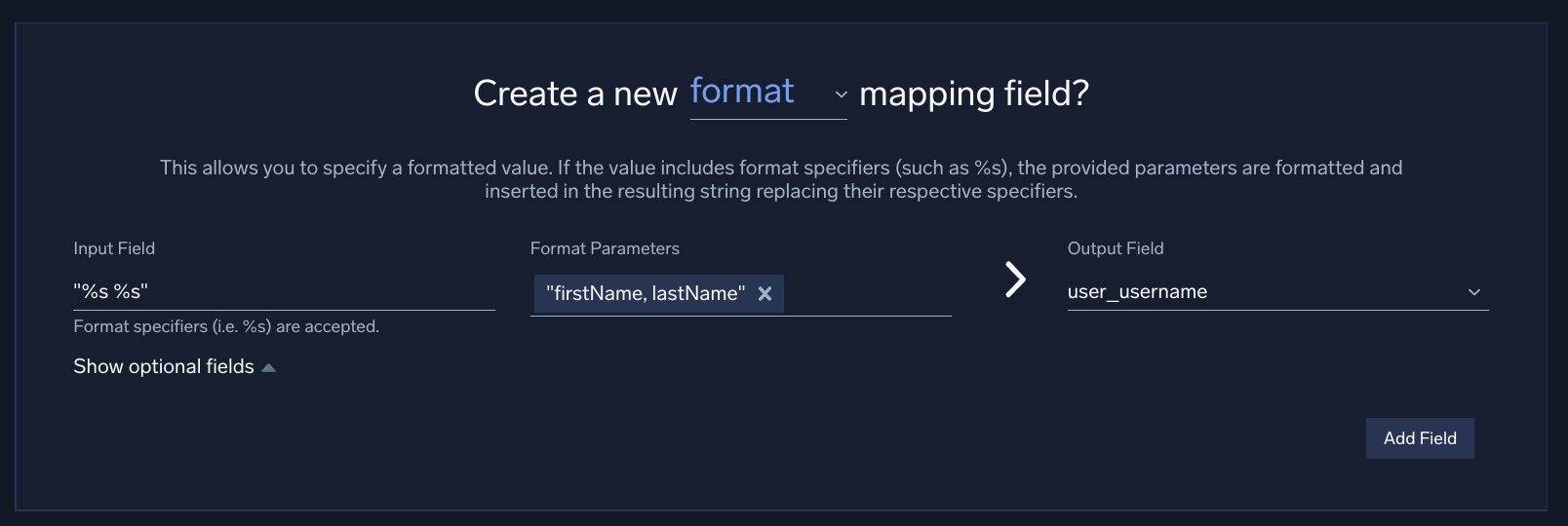 Format mapping