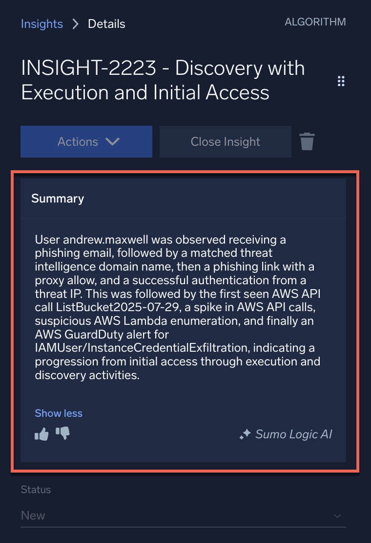 Insight summary