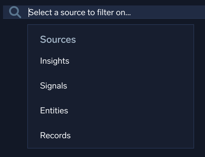 Search sources