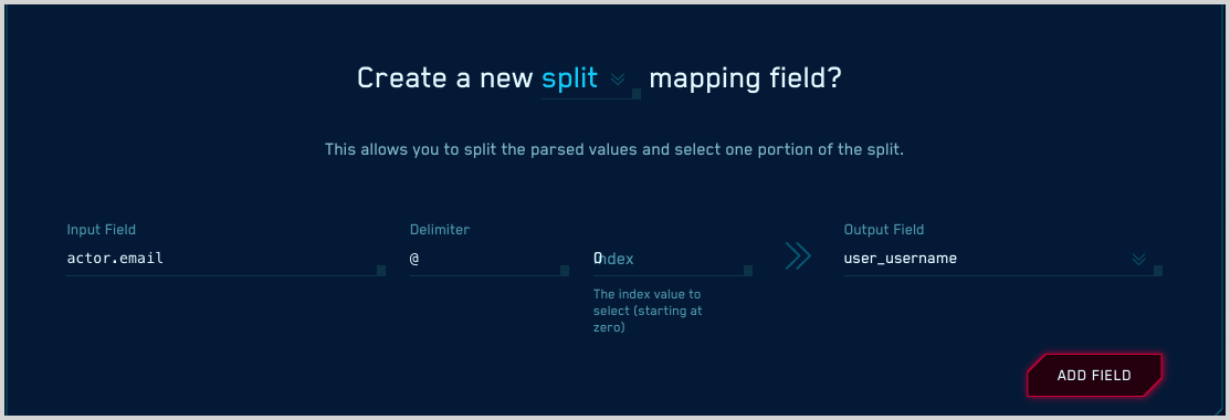 Split mapping