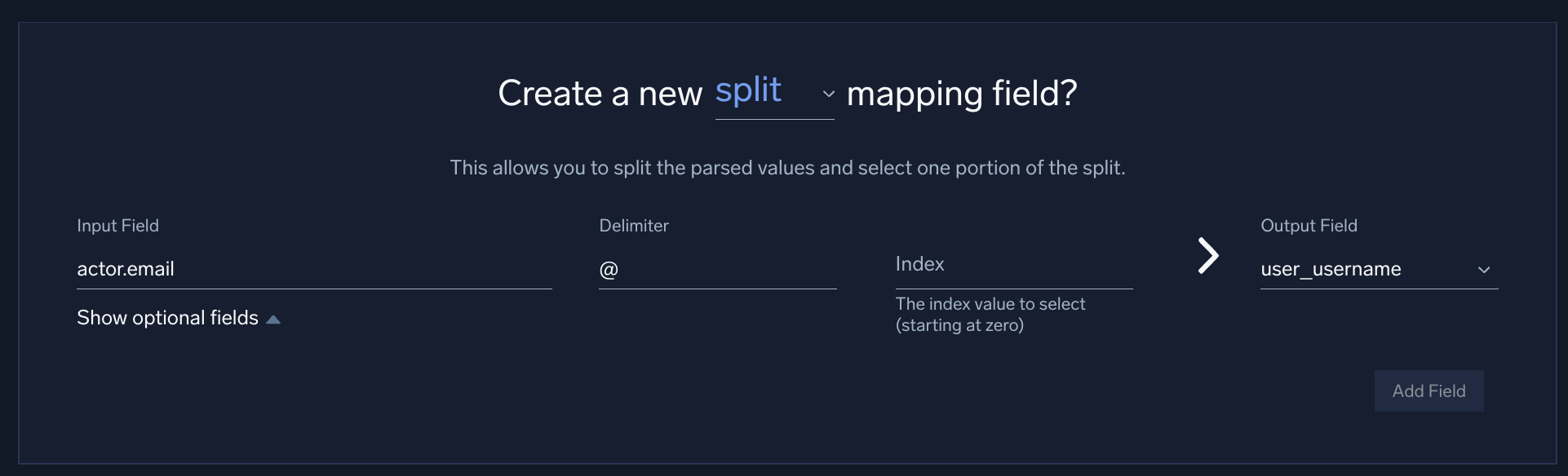 Split mapping