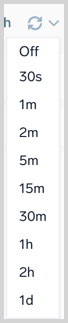 dashboard new refresh interval options