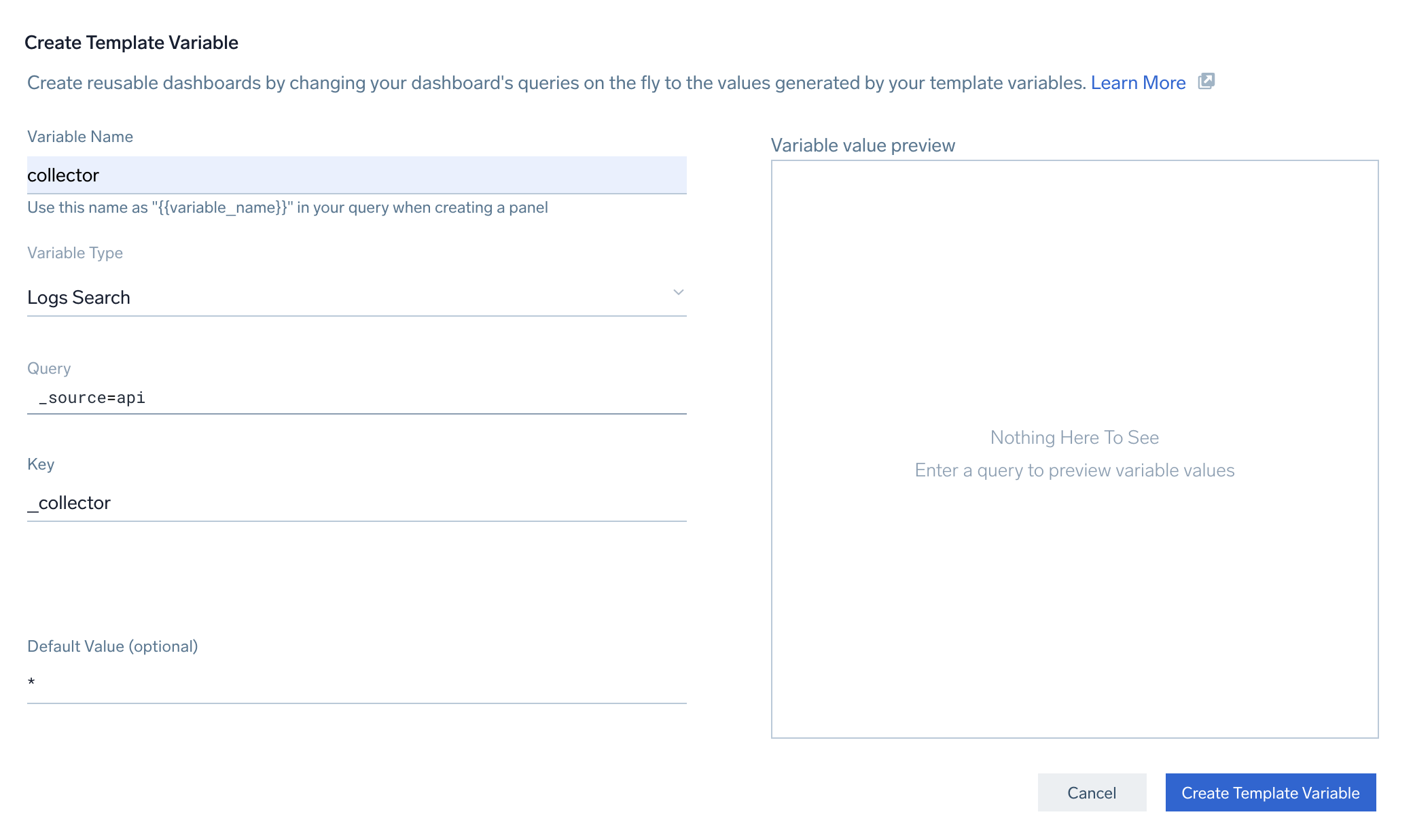 Variable-for-logs-search