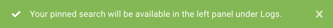 Pinned search message