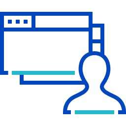 User and flowchart icon