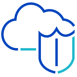 Shield on a cloud icon