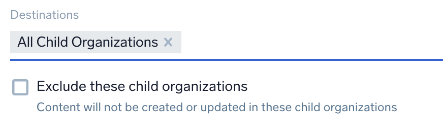 Selected organizations