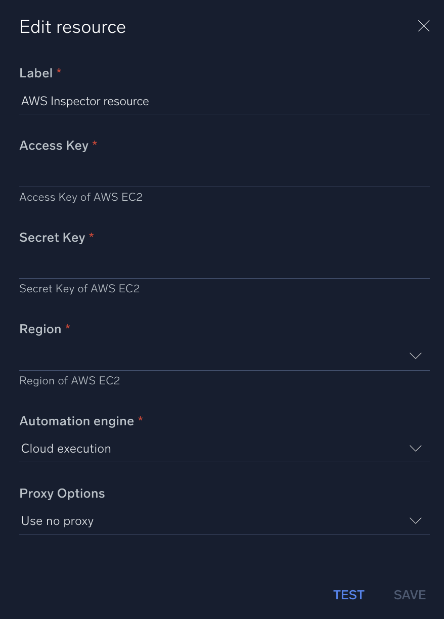 AWS Inspector configuration