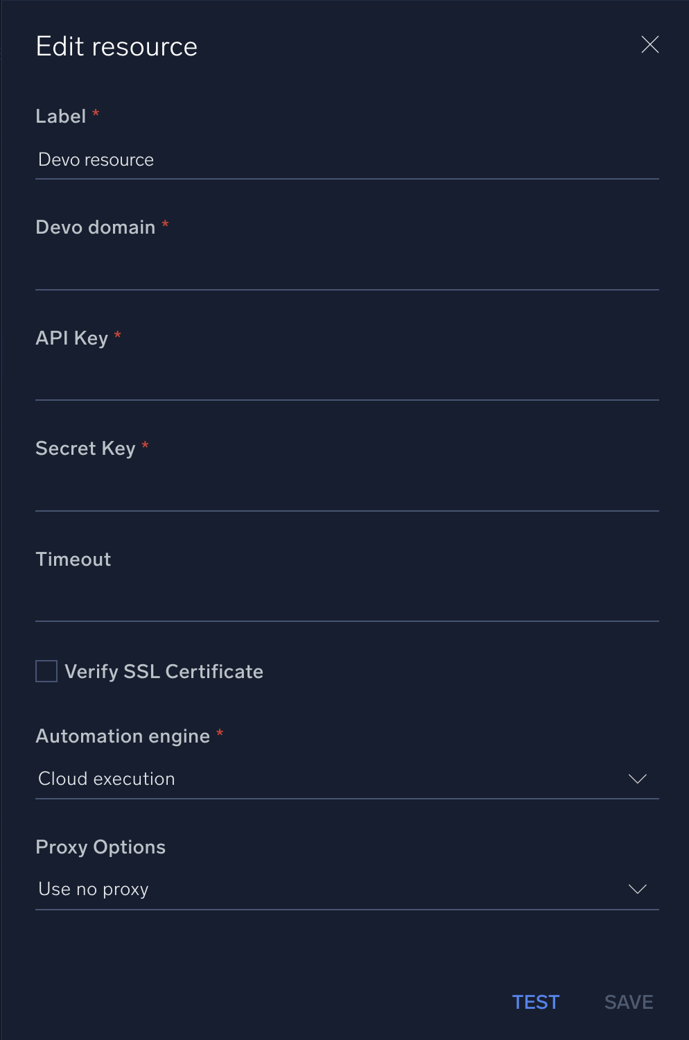 Devo configuration
