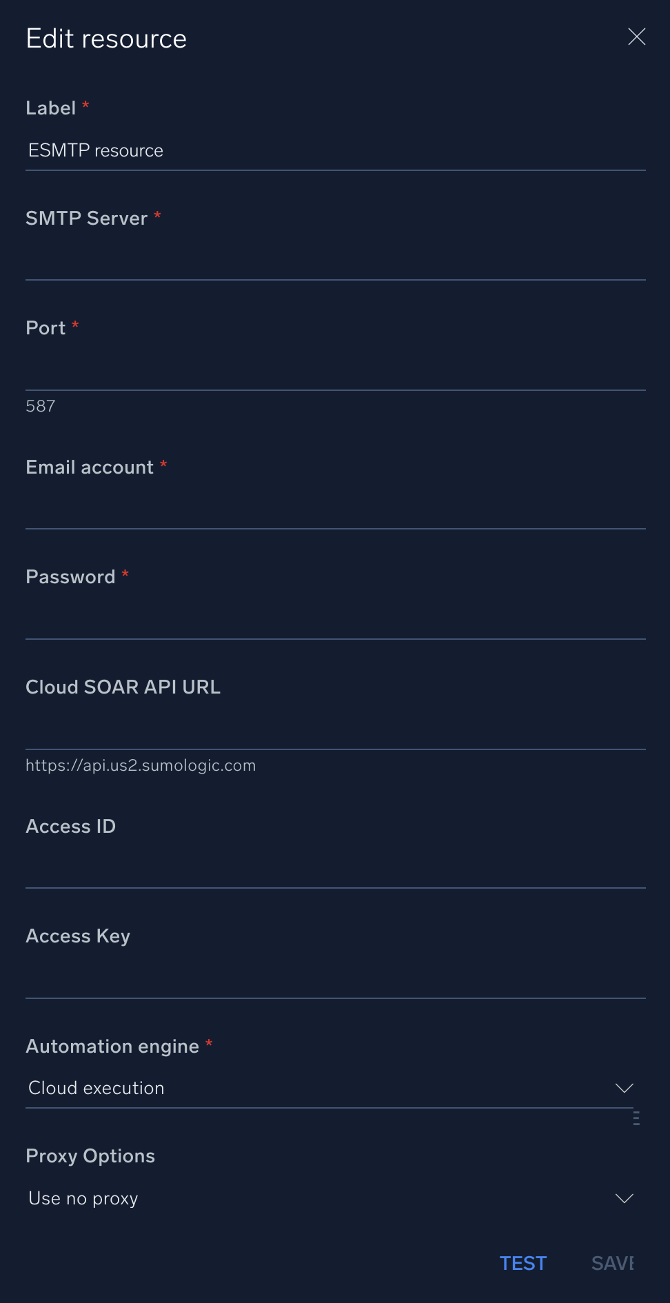 EMSTP configuration