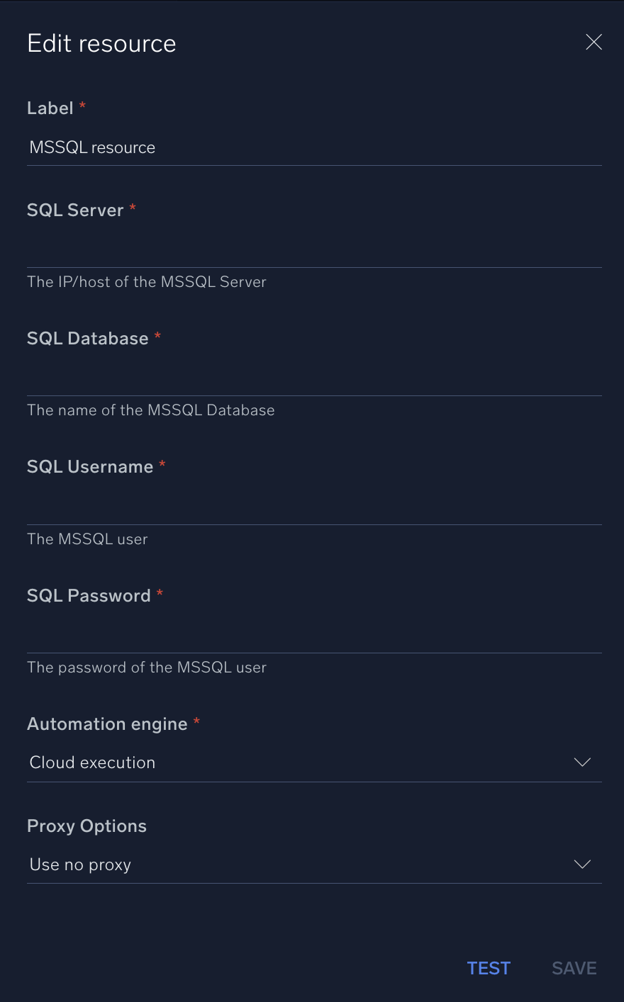 MSSQL configuration