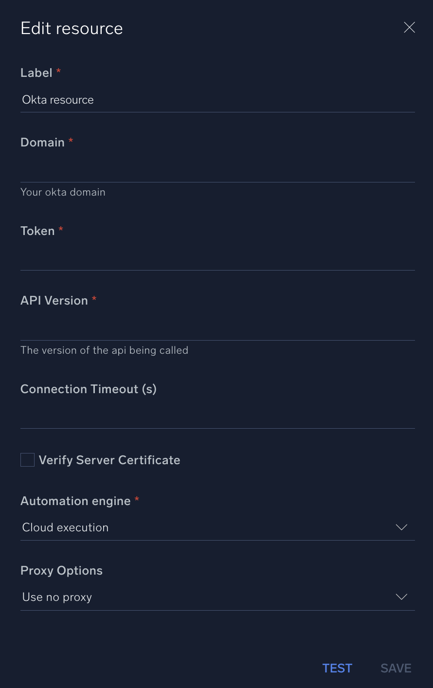 Okta configuration