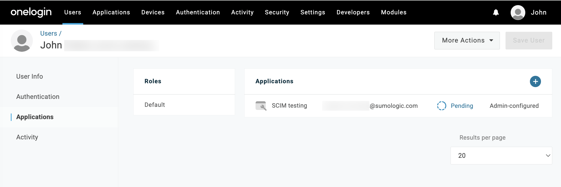 Add app to user