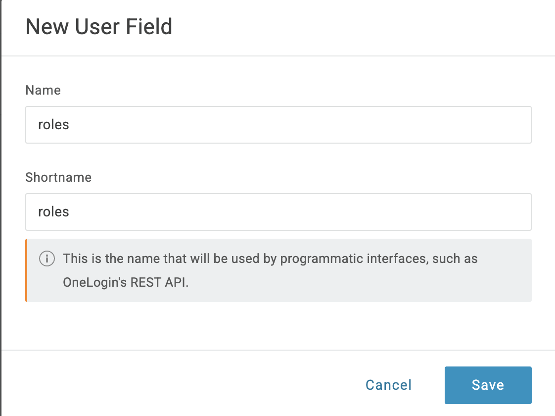 New role field