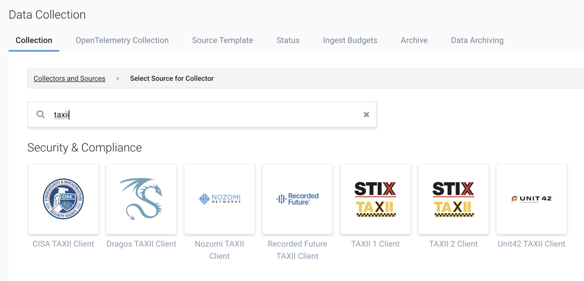 TAXII sources