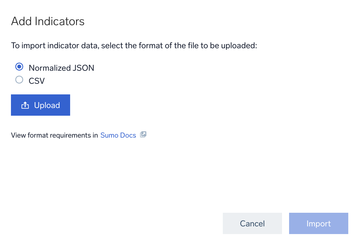 Add threat intelligence indicators