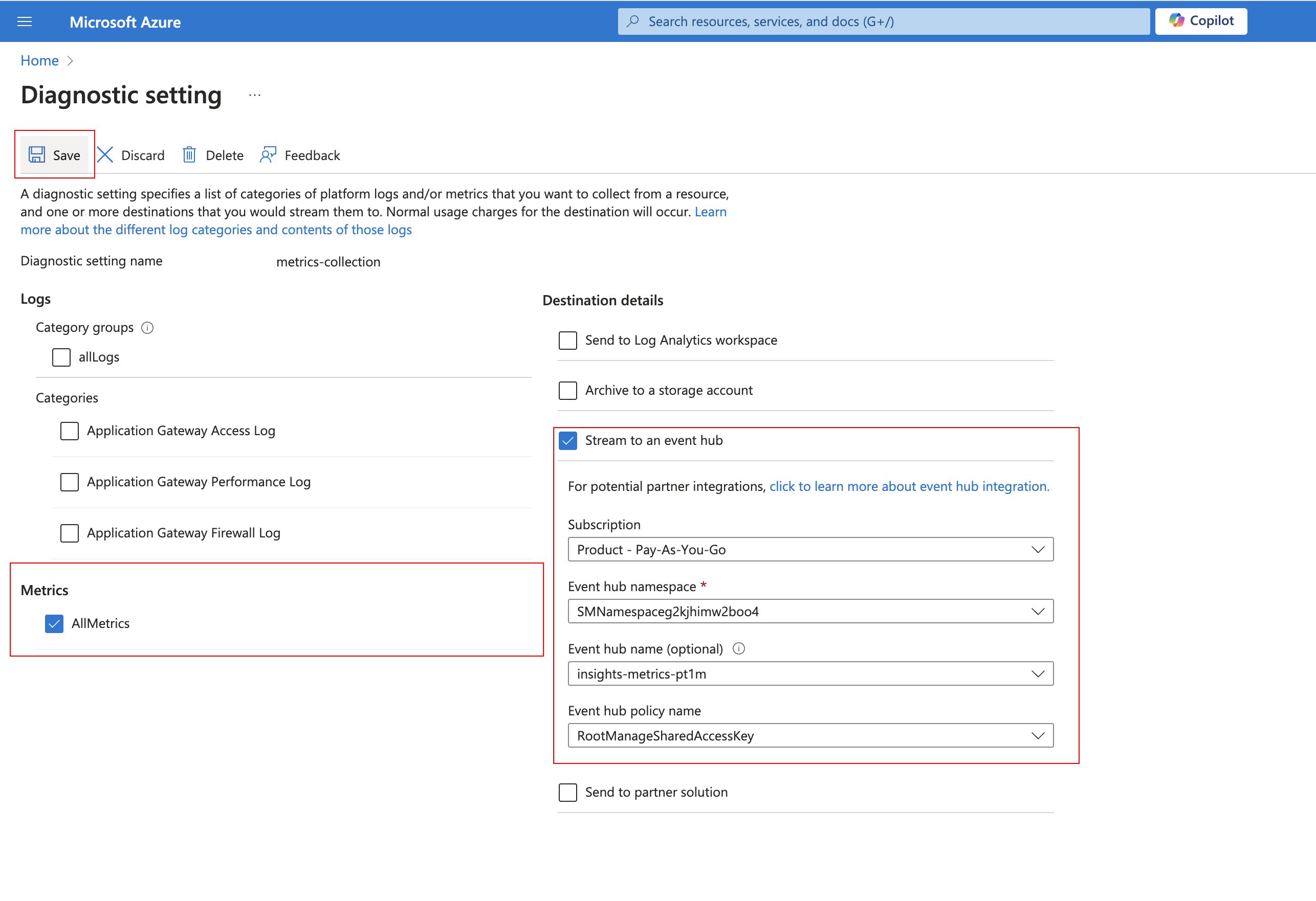 Azure application gateway metrics