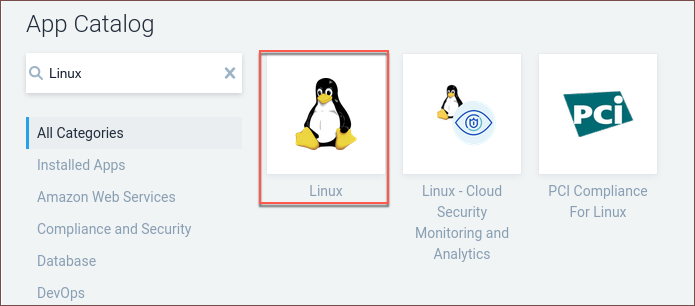 linux in app catalog