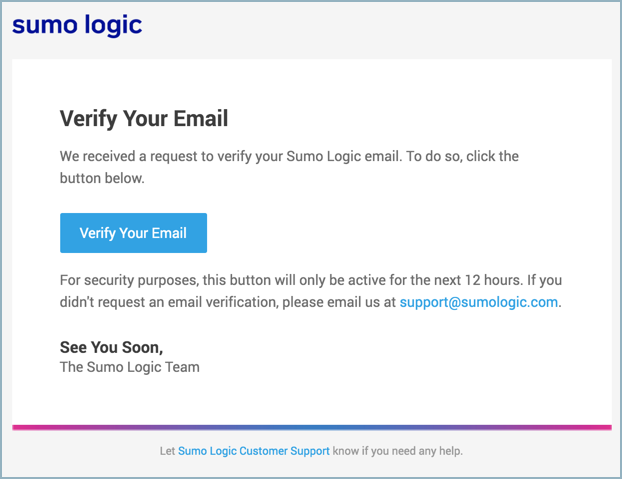 Verify Your Email message